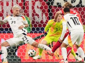 德国队2-0胜丹麦挺进欧洲杯1/4决赛 德莱尼因越位进球被取消感到抱歉