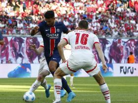 RB Leipzig VS Paris Saint Germain 1-1，激烈友谊赛收场