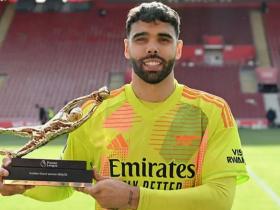 阿森纳门神戴维-拉亚：对赢得金手套感满意