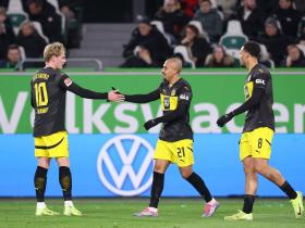 多特蒙德3-0沃尔夫斯堡，马伦创造历史！