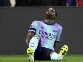 阿森纳球员萨卡因伤或将缺席至三月