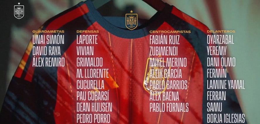 西班牙大名单：亚马尔领衔，费兰-托雷斯、奥尔莫在列，卡瓦哈尔、佩德里缺席