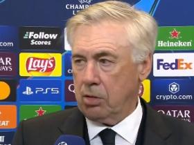 安切洛蒂:欧冠淘汰赛再胜 曼城全面控制比赛