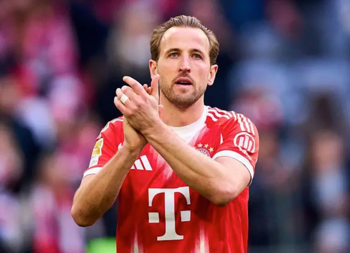 凯恩本赛季德甲已打进31球，联赛剩余7轮距莱万纪录还差10球