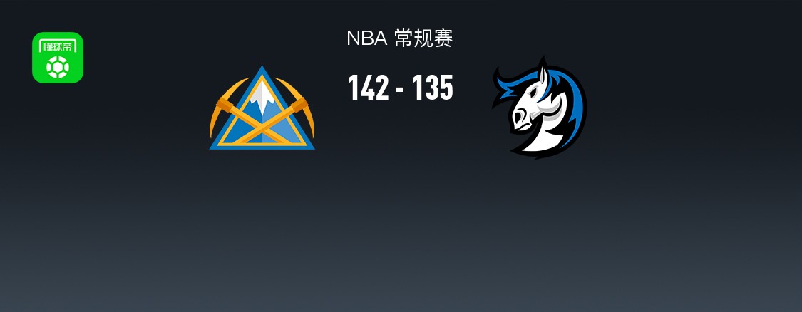 NBA战报：掘金142-135独行侠取NBA4连胜，贾马尔-穆雷53+6+4