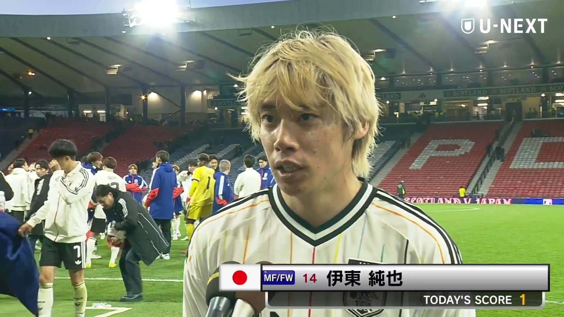 伊东纯也：下半场空间更加开阔了，我们利用这一点打出了配合