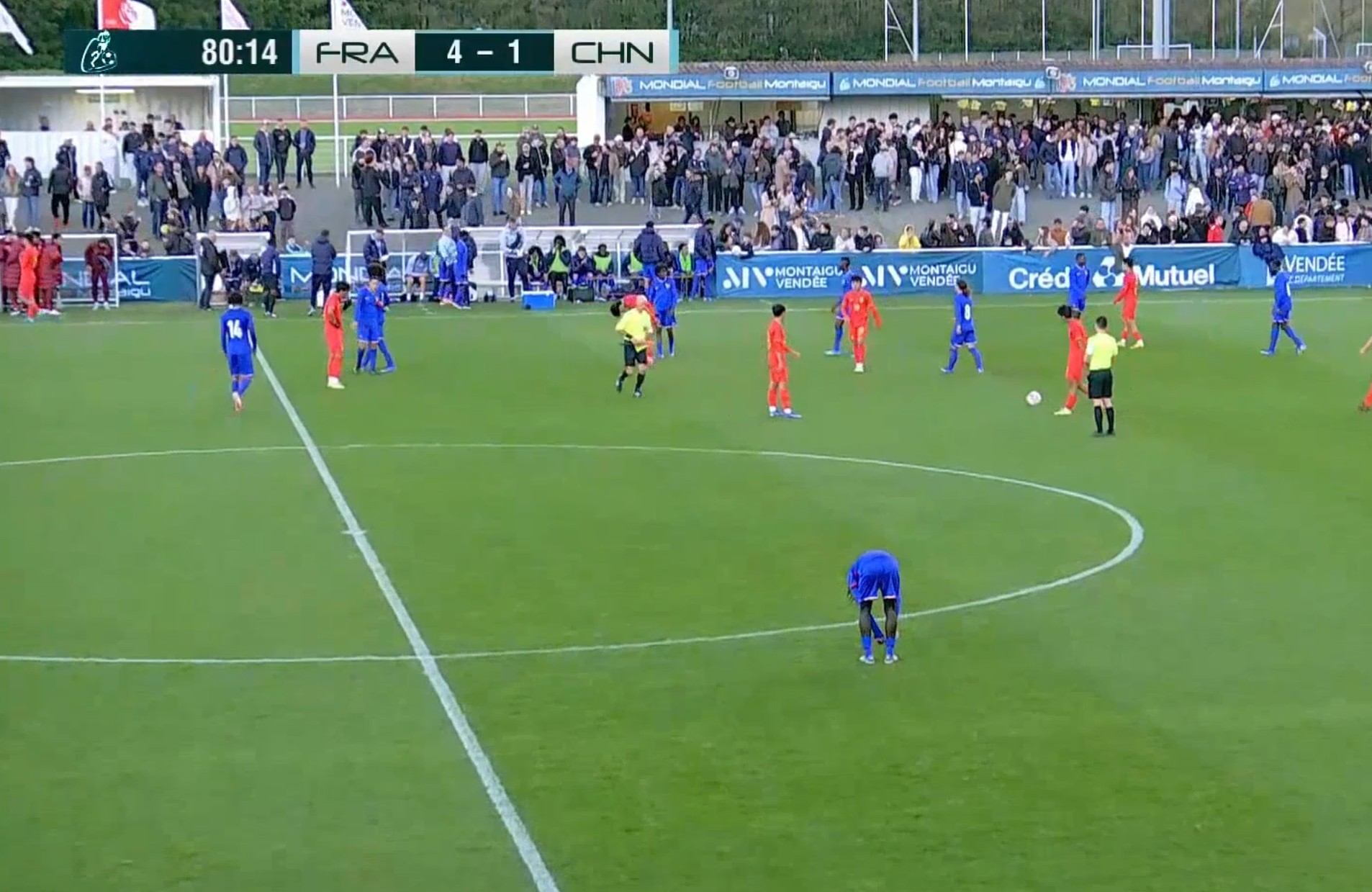 中国10年龄段男足1-4不敌法国，09年龄段曾与对手战平