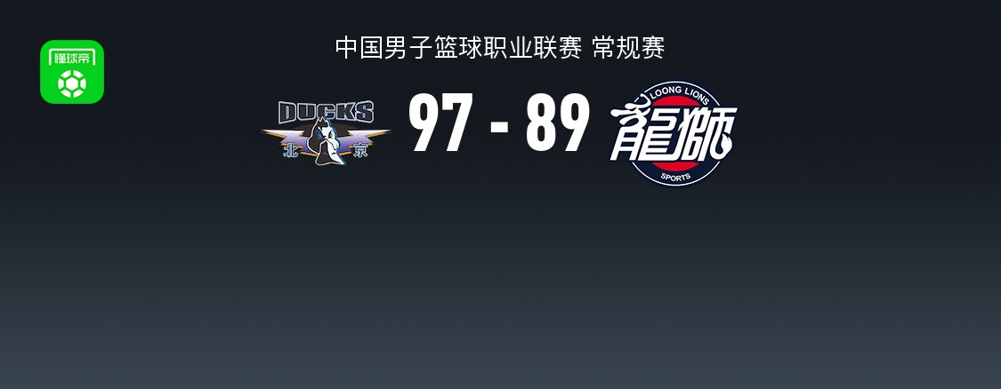 CBA战报：北京97-89广州，威金顿空砍33分