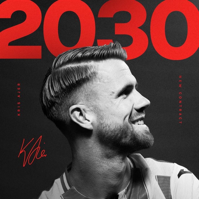 官方：布伦特福德与挪威国脚后卫阿耶续约至2030年