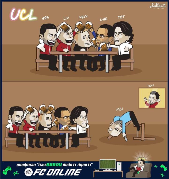 本轮欧冠英超队战况