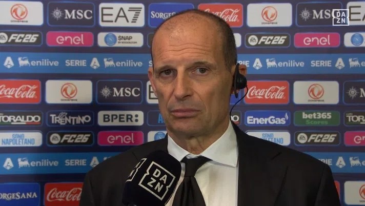 阿莱格里：争冠？现在那不勒斯也在我们前面，得脚踏实地