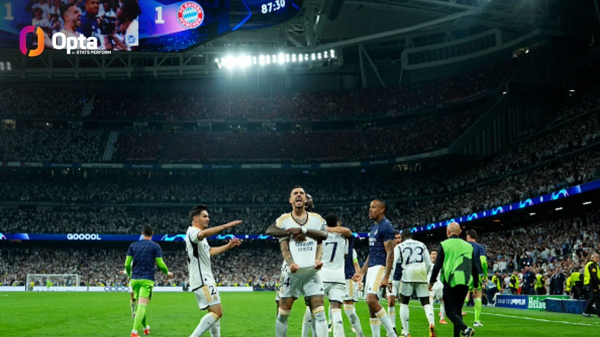 拜仁24次参加欧冠1/4决赛第1，皇马17次晋级半决赛最多