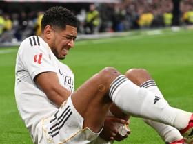 皇马球员贝林厄姆左侧腘绳肌撕裂，或将伤缺1个月