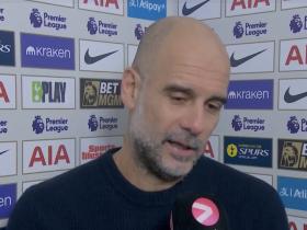 瓜迪奥拉谈曼城战平热刺