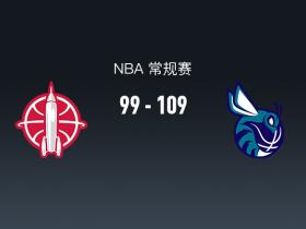 黄蜂109-99火箭豪取8连胜，克努佩尔24分，杜兰特空砍31分5断