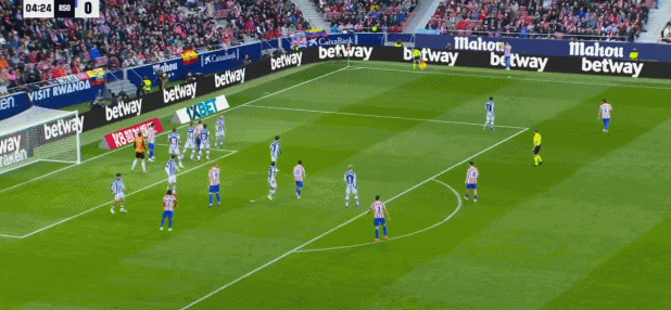 半场战报：马竞1-1皇家社会，瑟洛特破旧主，索莱尔闪电扳平