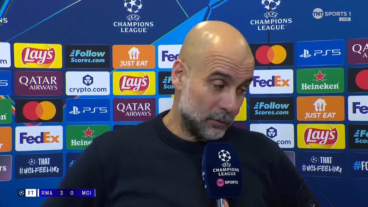 瓜帅：皇马打进第一球后没太多机会，但每个机会都能进球